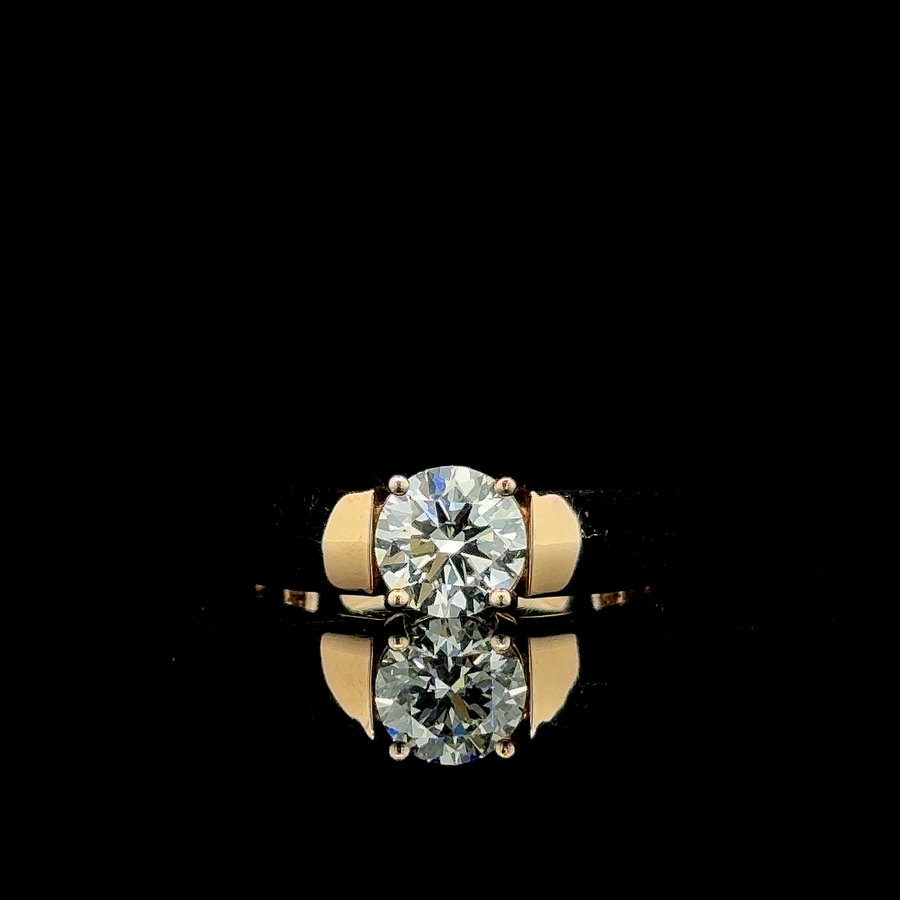 Men's Two-Tone Solitaire — lab-grown diamond