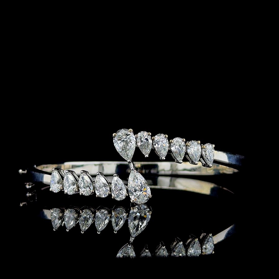 Pear Cascade Bangle — lab-grown diamond